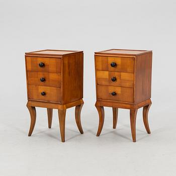 Pair of Art Deco bedside tables, first half of the 20th century.