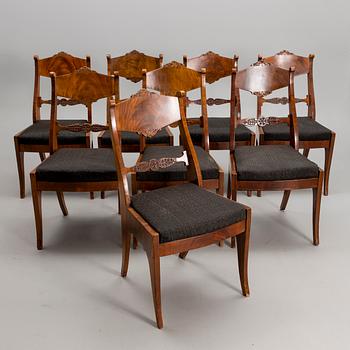 EIGHT RUSSIAN CHAIRS, early 19th century.