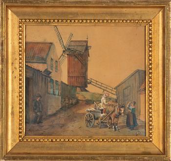 Fritz von Dardel,  "Kvarngatan, Södermalm".