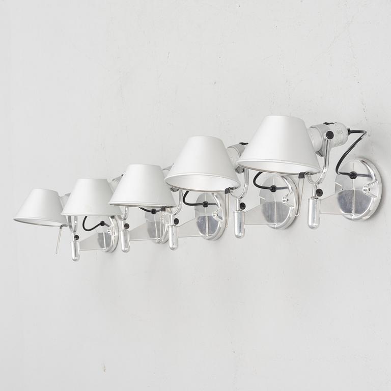 Michele De Lucchi / Giancarlo FAssina, five "Tolomeo" wall lamps, Artemide, Italy.