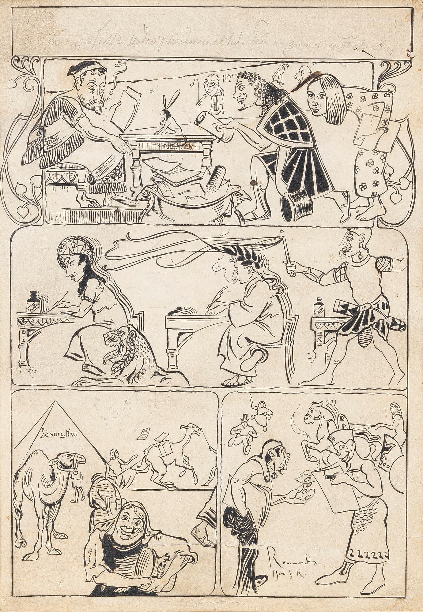 Axel Törneman, "SöndagsNisse under pharaoernas tid. Från en gamma egyptisk relief".
