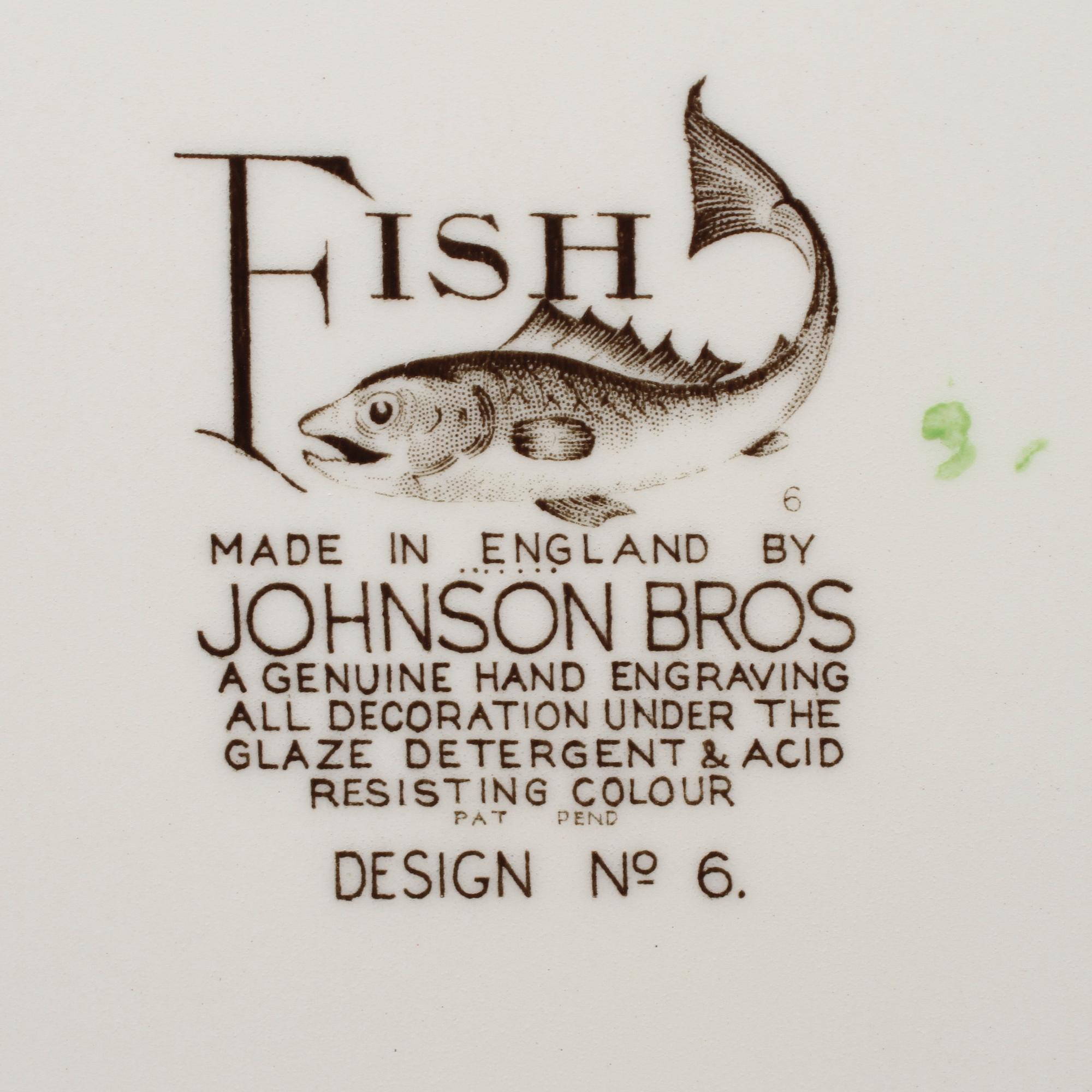 TALLRIKAR, 8 st, flintgods, Johnson Bros, England, 1900-tal.