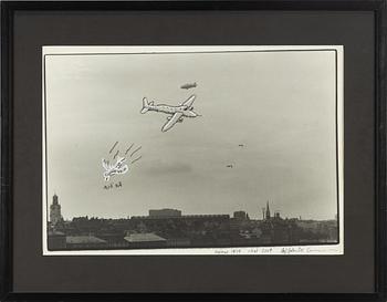 Carl Johan De Geer, fotografi med kolorering, signerat.