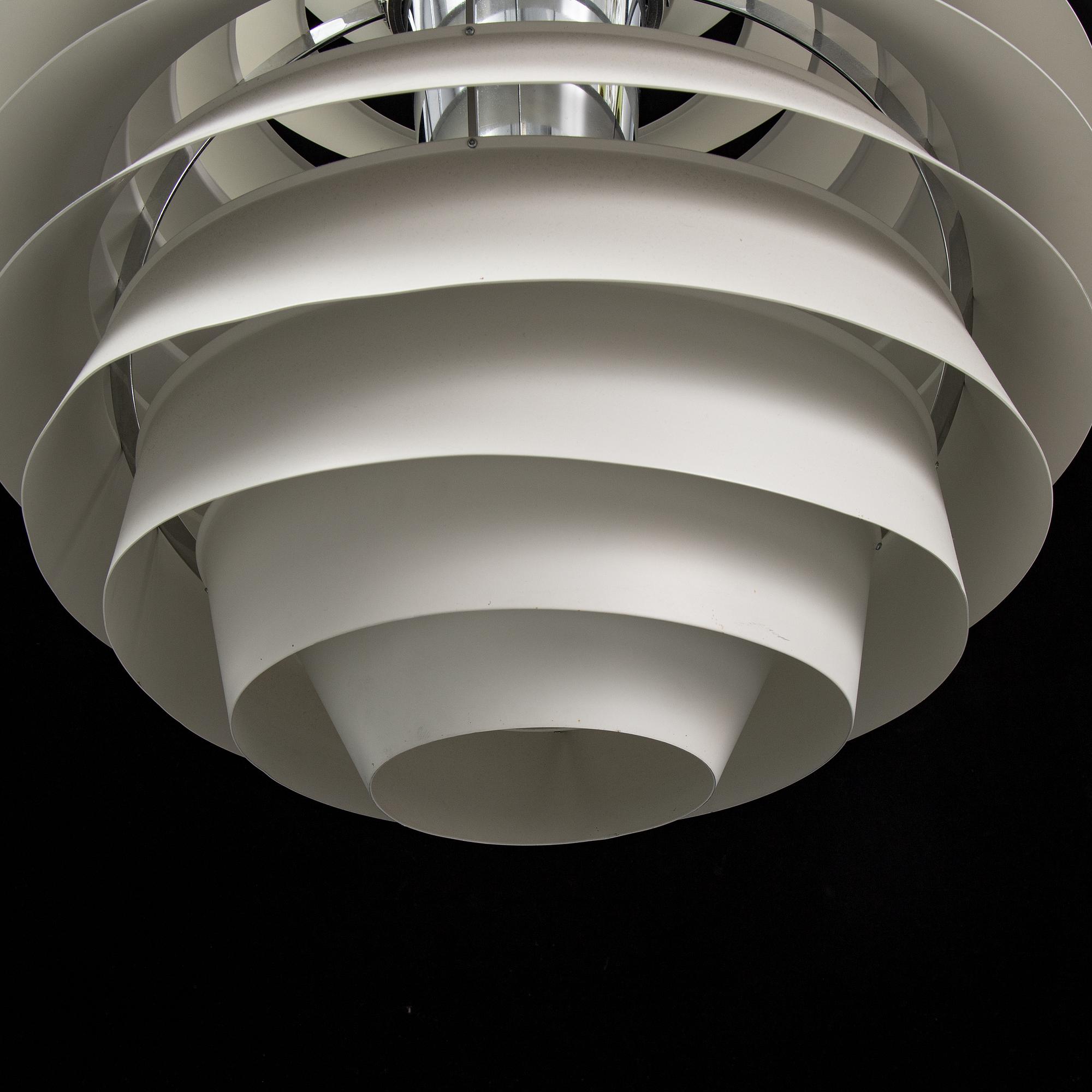 Poul Henningsen, a 'PH Globe/Louvre' pendant light, Louis Poulsen, Denmark.