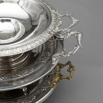 SKÅLAR, 3 st, Nysilver, bl a CG Hallberg, 1900-talets första hälft.