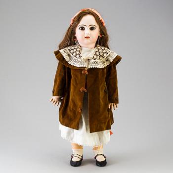 A Tete Jumeau bisque headed doll, France, late 19th century.