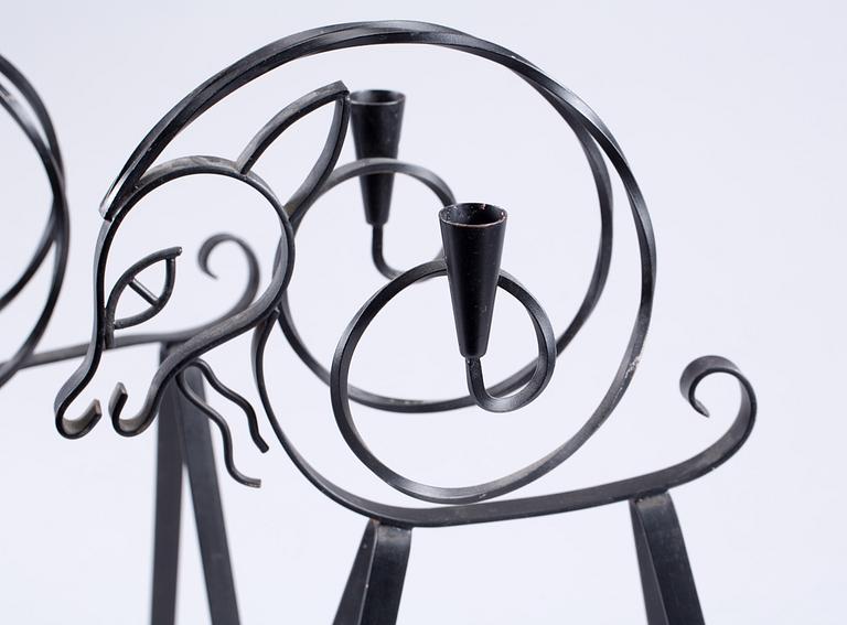 LJUSSTAKAR, ett par. Gunnar Ander, Ystad Metall.