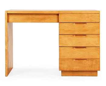 An Alvar Aalto birch working table/ lady's desk, made on license by Design Aalto Hedemora 1945-54.