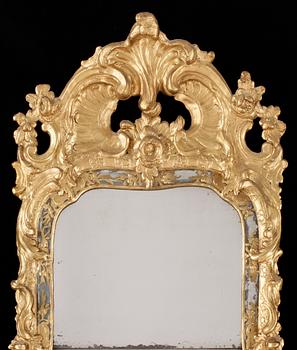 A Swedish Rococo 18th century mirror.