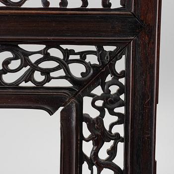 A pair of hardwood panels, China, 20th century.