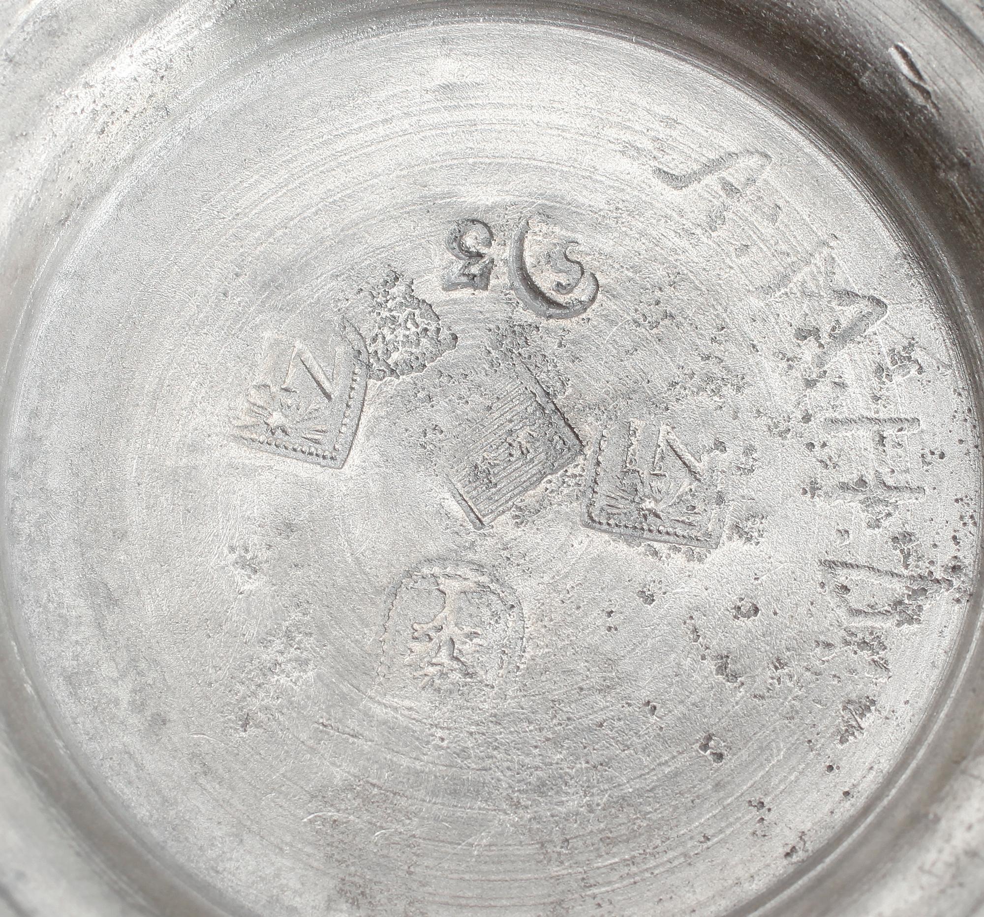 VASER, 2 st, tenn, Nicolaus Justelius, Eksjö 1791/1810.