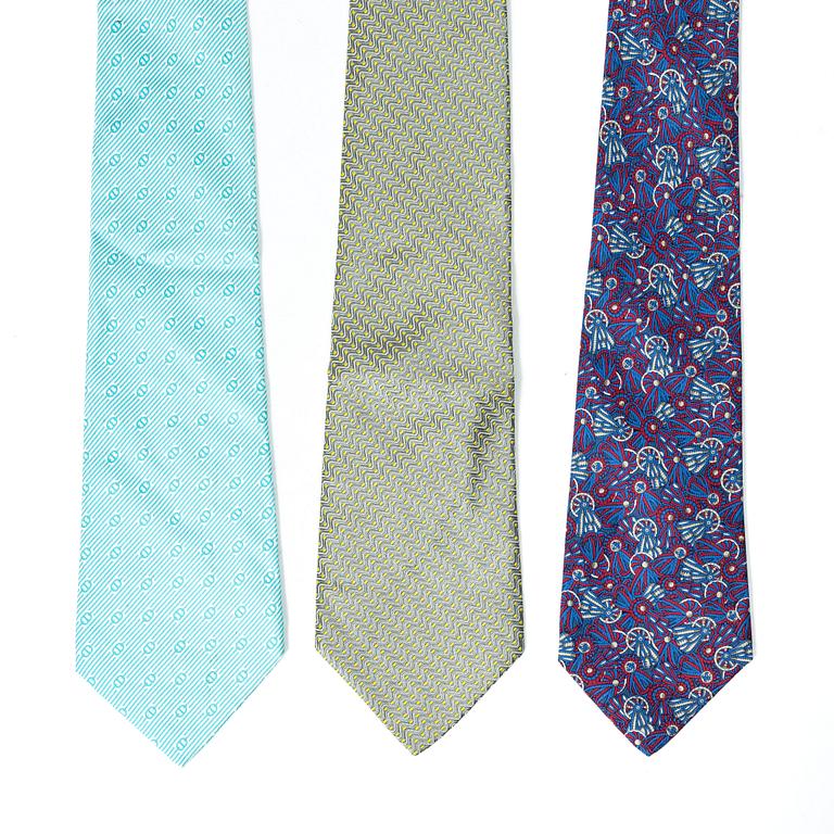 Hermès, ties, 3 pcs.