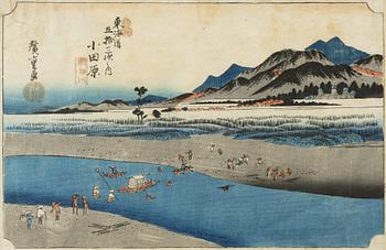 Ando Utagawa Hiroshige, Two woodblock prints, after.
