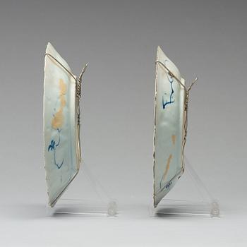 FAT, ett par, porslin. Qingdynastin, Kangxi (1662-1722).
