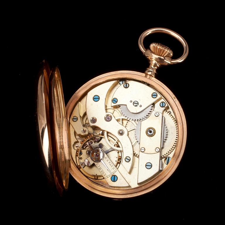 TASKUKELLO, kultaa 18K, Patek Philippe kaksoiskuorella, 1879.