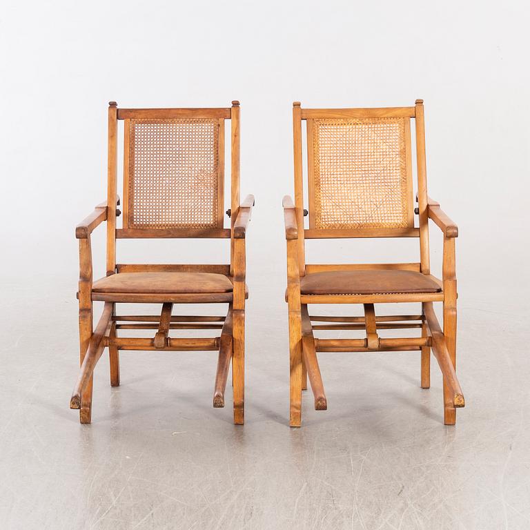 BÄRSTOLAR ett par sent 1800-tal signerade Dupont Paris.