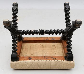 TABURETT, barockstil, 1800-tal.