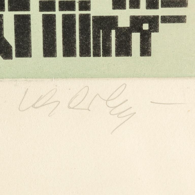 VICTOR VASARELY, färgetsning, signerad och numrerad 65/150.
