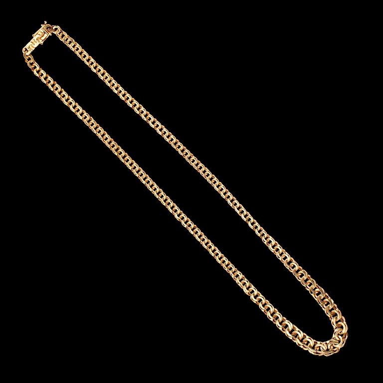 COLLIER, 18 k guld, svenska stämplar, 1966. Vikt ca 12 g.