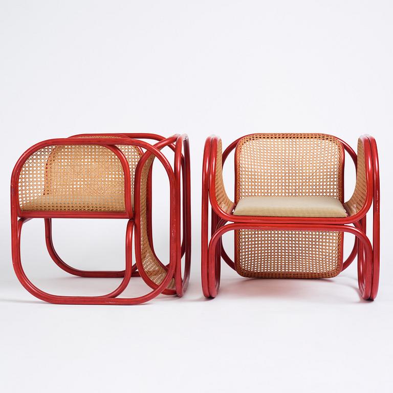 Jan Bocan, a pair of easy chairs, Thonet, provenance the Czechoslovakian embassy in Stockholm 1972.