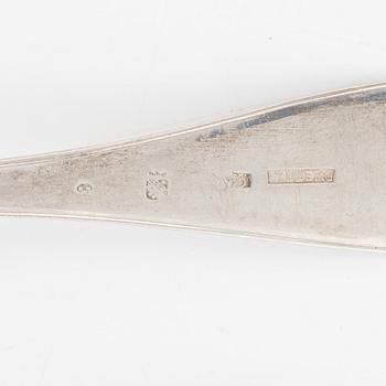 A set of Swedish Silver Table Spoons, including Petter Davidsson, Norrköping 1769 (8 pieces).