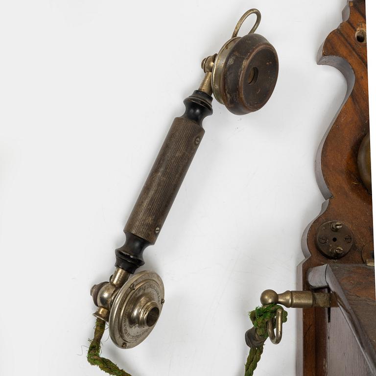 A wall mounted telephone, L.M. Ericsson, Stockholm, early 20th century.
