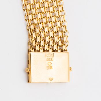ARMBAND 18K guld bred x-länk, 48,5 g, Ädelsmycken AB Stockholm 1963.