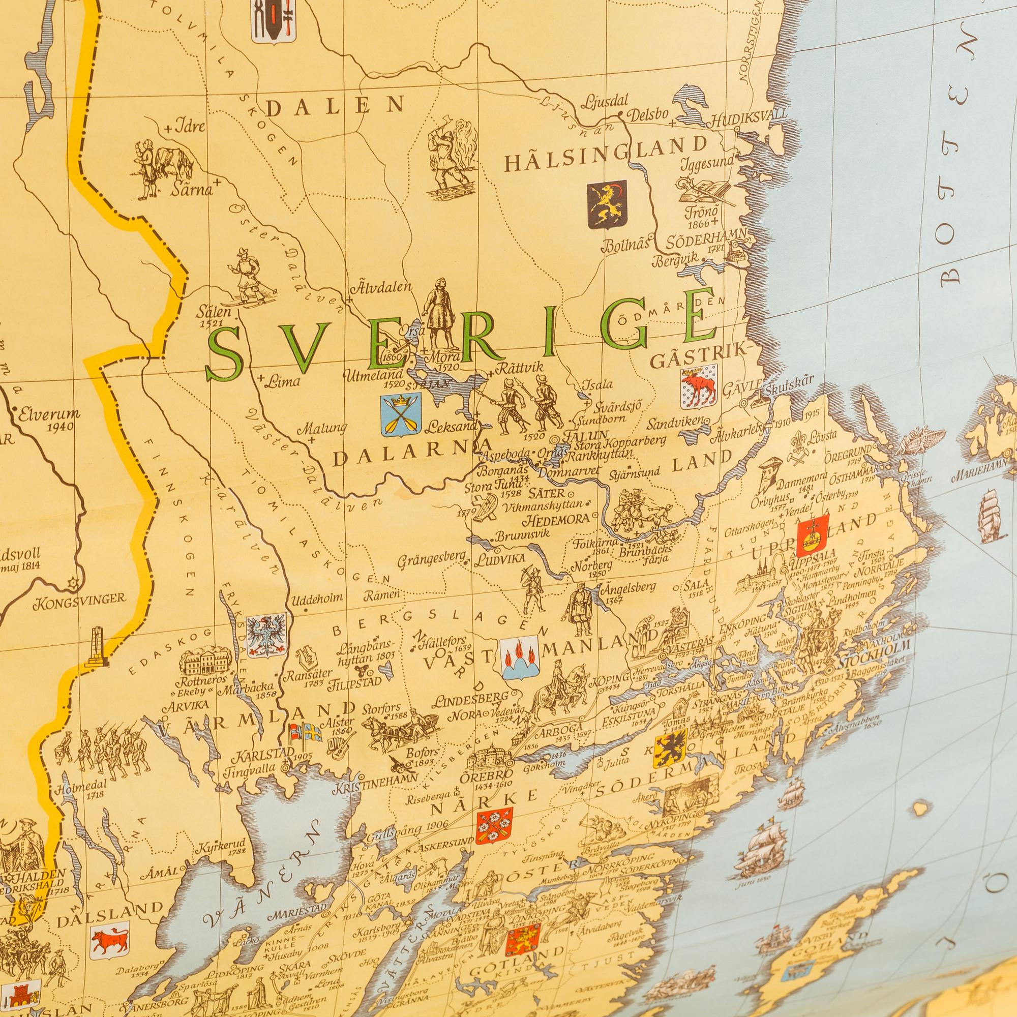 MAP OF SWEDEN.