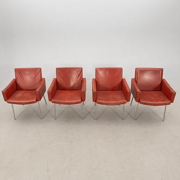 Hans J. Wegner, armchairs 4 pcs "AP 58/Kastrup chair conference chair" Denmark late 20th century.