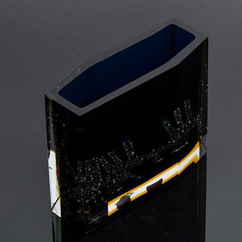 VAS, glas, Pavel Hlava, Bohemia, Tjeckoslovakien, etsad signatur samt etikett.