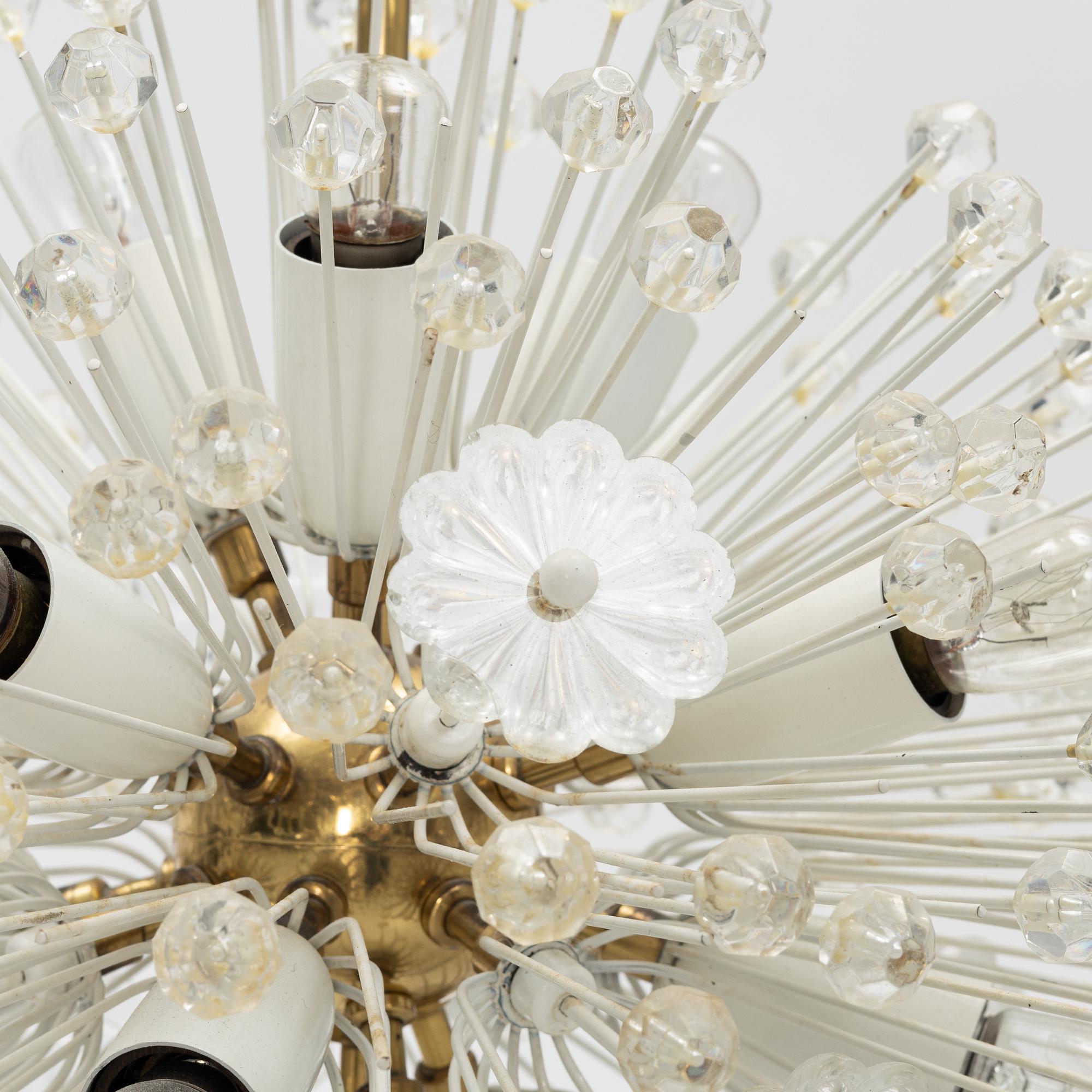 Emil Stejnar, taklampa, "Snowball", modell Pyj-140702, Rupert Nikoll, 1960-tal.