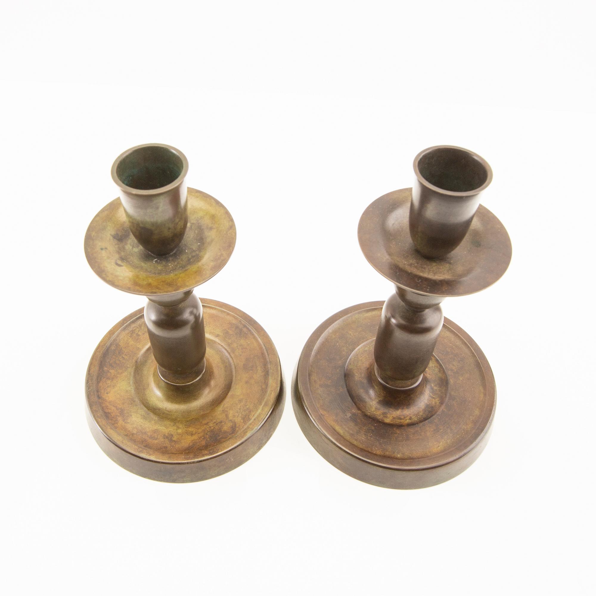 Pair of candlesticks, GAB 1920s.