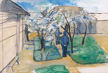 829. Staffan Hallström, "Fängelsegård, Irktusk".
