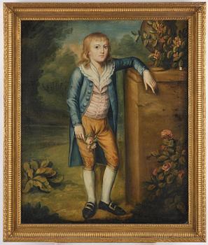 Nathaniel Hone, follower of, Portrait of a Boy in a Blue Coat.