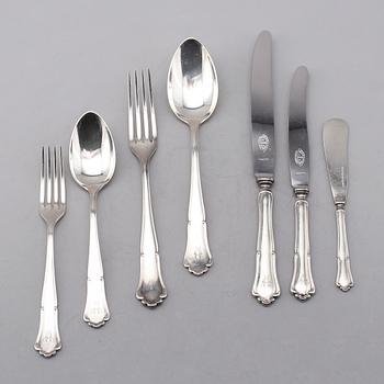 BESTICK, 83 delar, nysilver, "Saga", Skandia, 1900-tal.