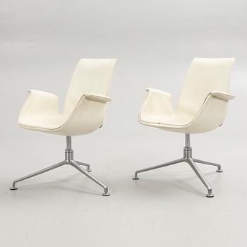 Preben Fabricius & Jørgen Kastholm, Chairs, a pair, "Tulip 6727", Walter Knoll, 20th century.