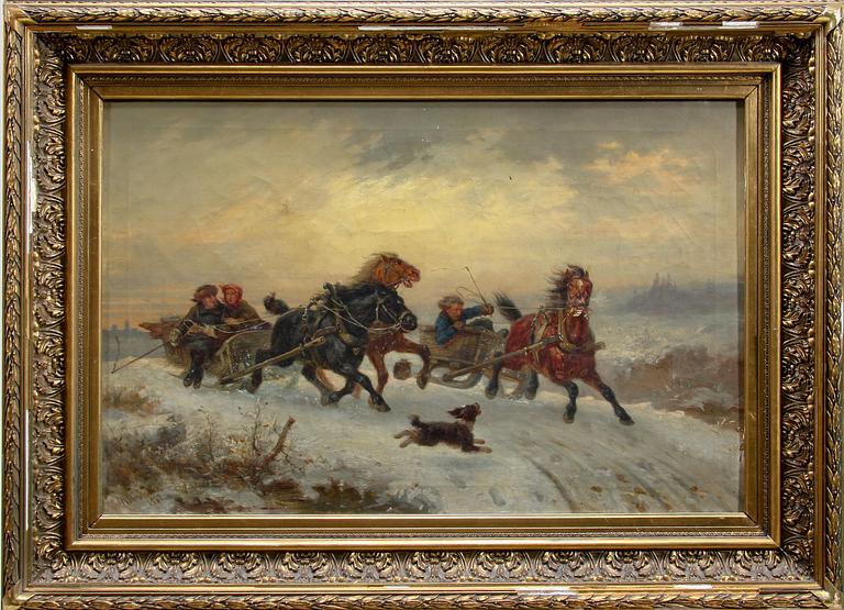 GUSTAF BRANDELIUS, olja på duk, sign o dat 1884.