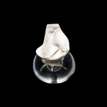 BJÖRN WECKSTRÖM, RING. Mannen i Kosmos. Sterling silver och akryl, Lapponia 1973.