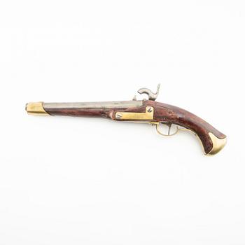 A Swedish perussion pistol, 1820-49 pattern.