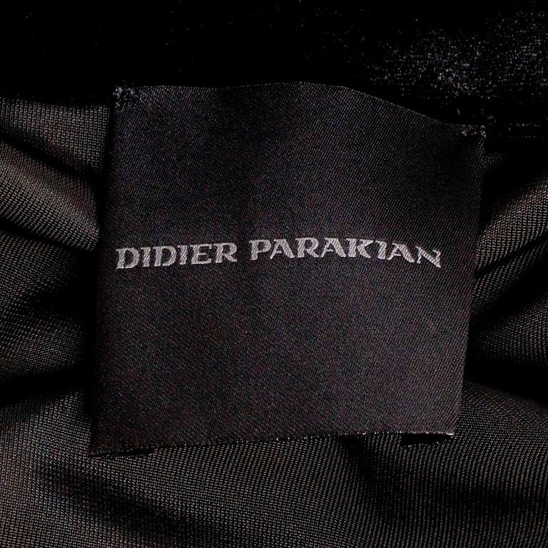 DIDIER PARAKIAN, a black woolblend cape.
