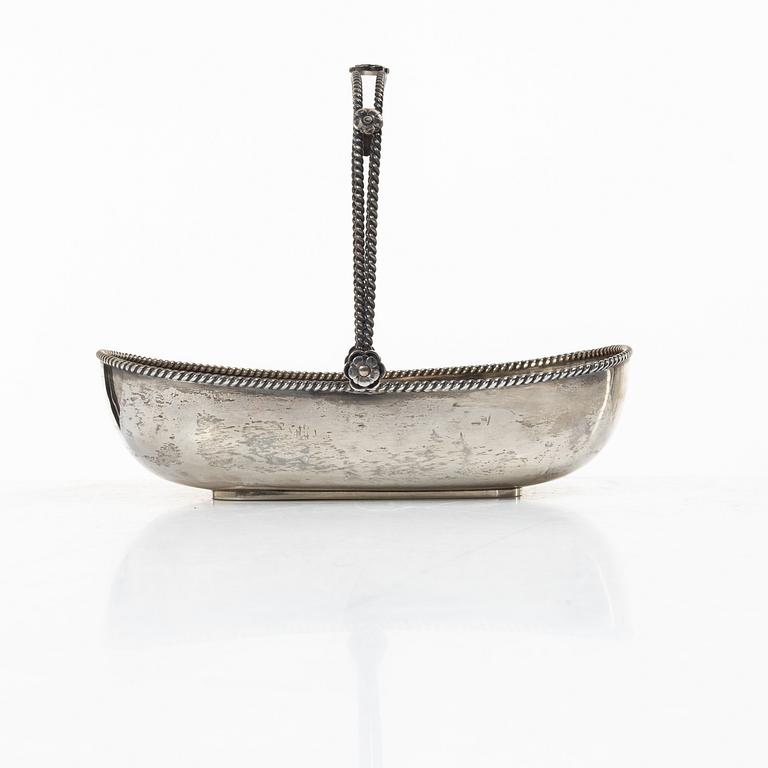 Karl Anderson, Basket with handle, silver, Stockholm 1946.