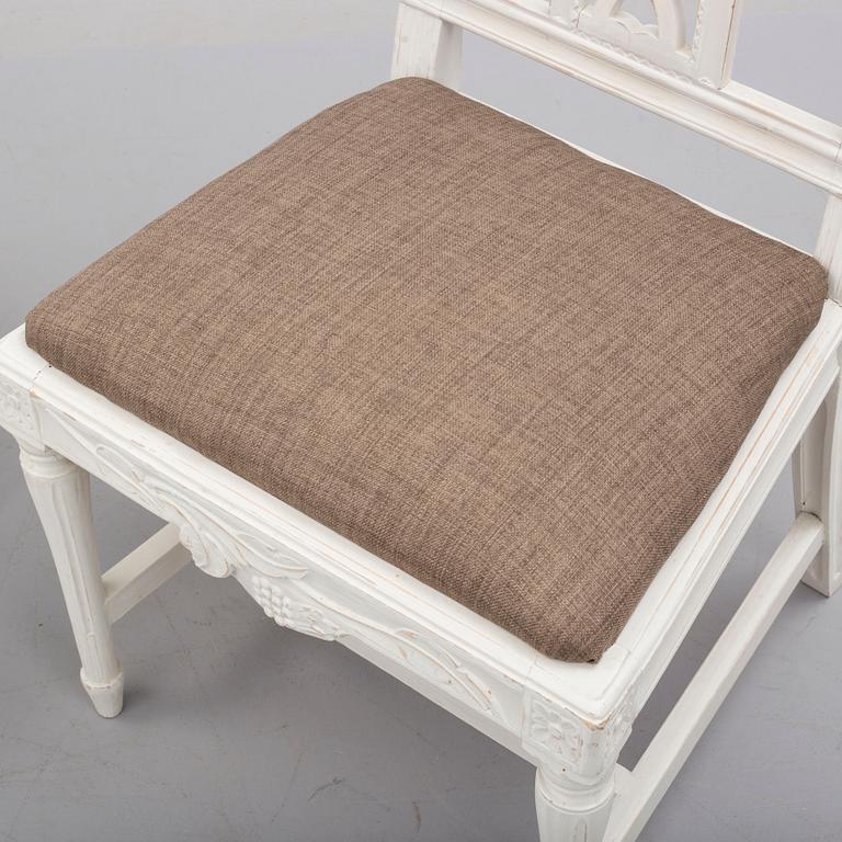 STOLAR, 6 stycken, gustaviansk stil, 1900-talets början.