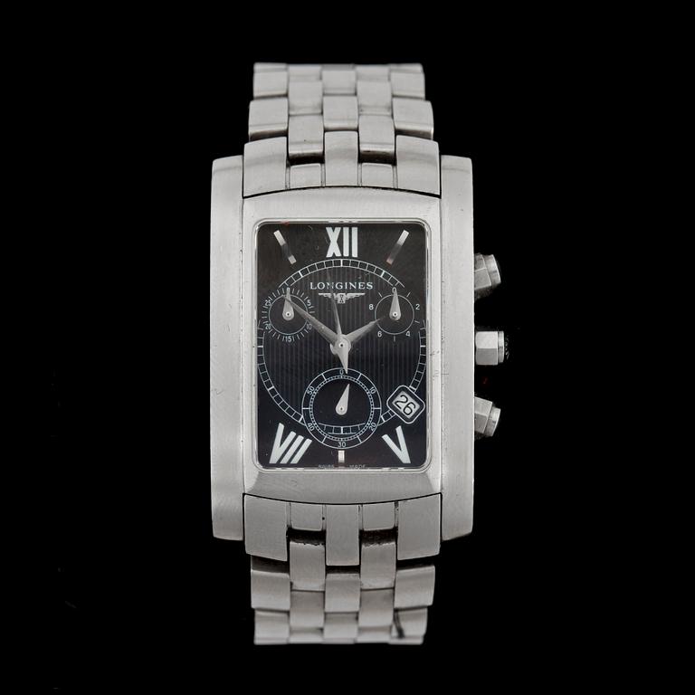 ARMBANDSUR, herr, Longines, Dolce Vita, kronograf, stål.