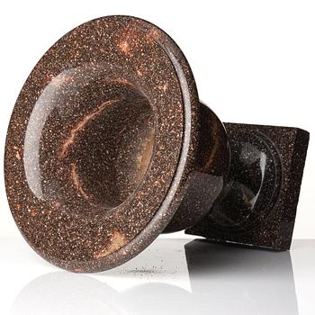 A Swedish early 19th century porphyry urn.