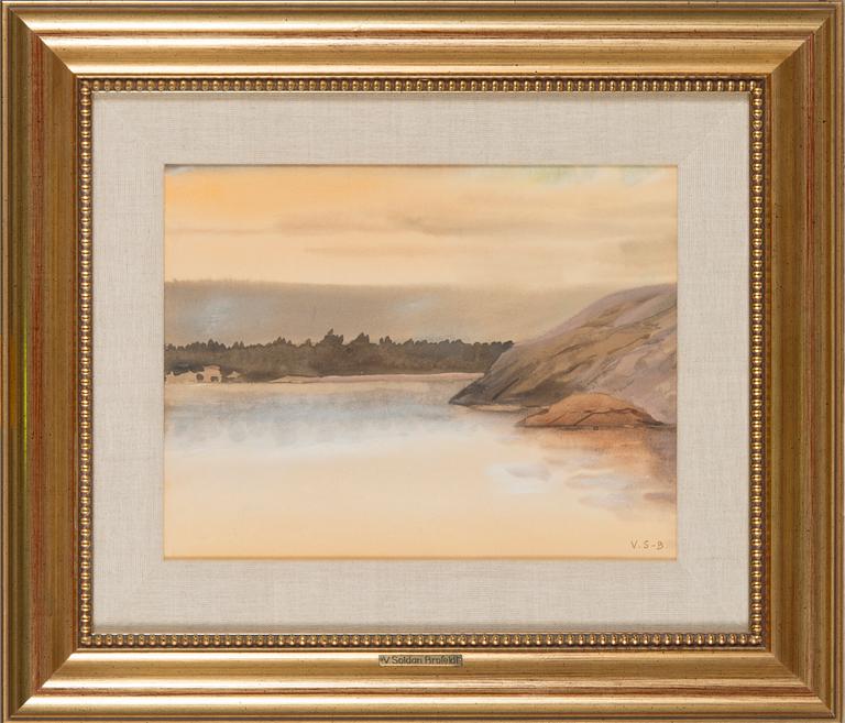 Venny Soldan-Brofeldt, akvarell, signerad.