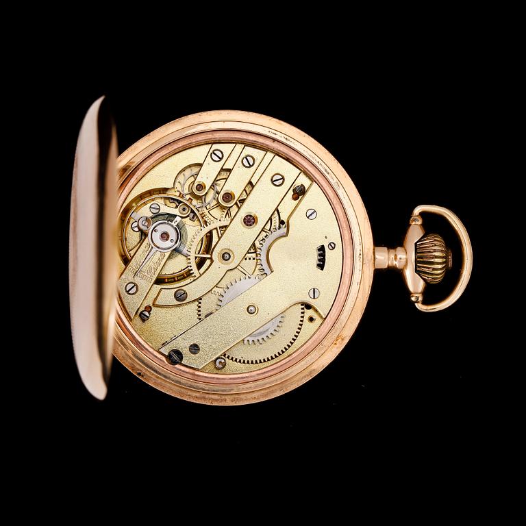 FICKUR, 14k guld, Ancre, omkring sekelskiftet 1900.