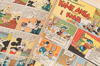 SERIETIDNINGAR, bl.a. Kalle Anka. 1900-talets mitt.