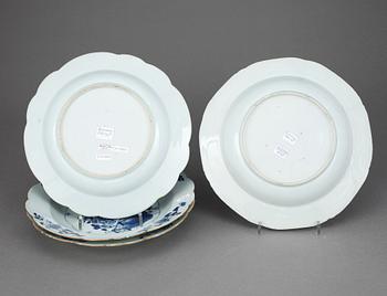 TALLRIKAR, 3+1, porslin, Qianlong, Kina 1700-tal.
