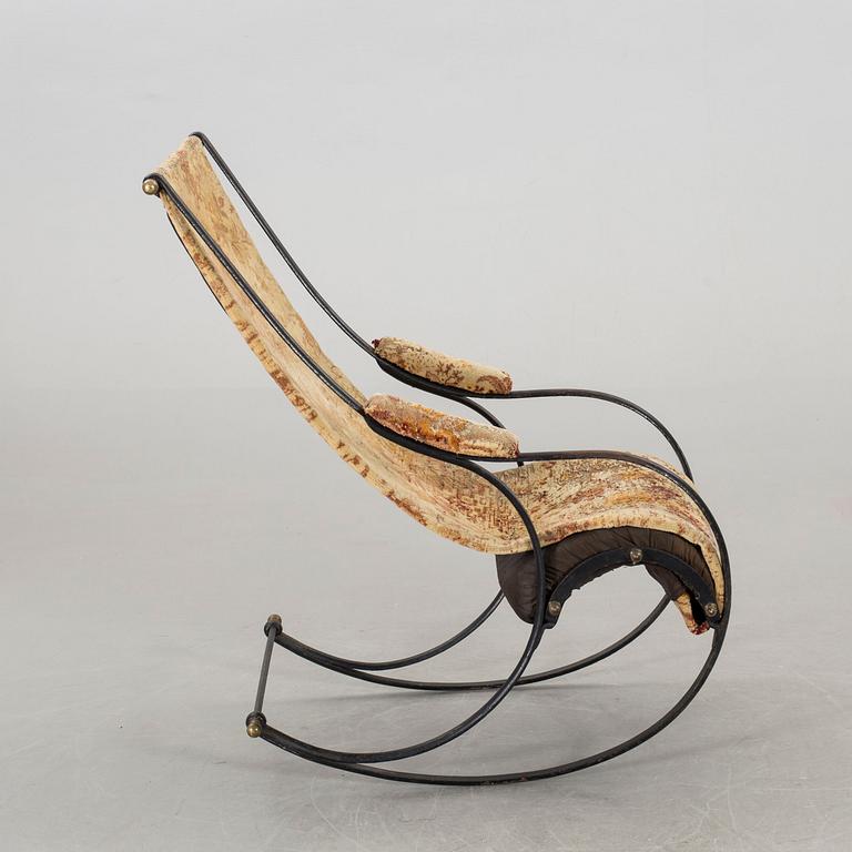 A IRON ROCKING CHAIR BY ROBERT W WINFIELD 19TH CENTURY.