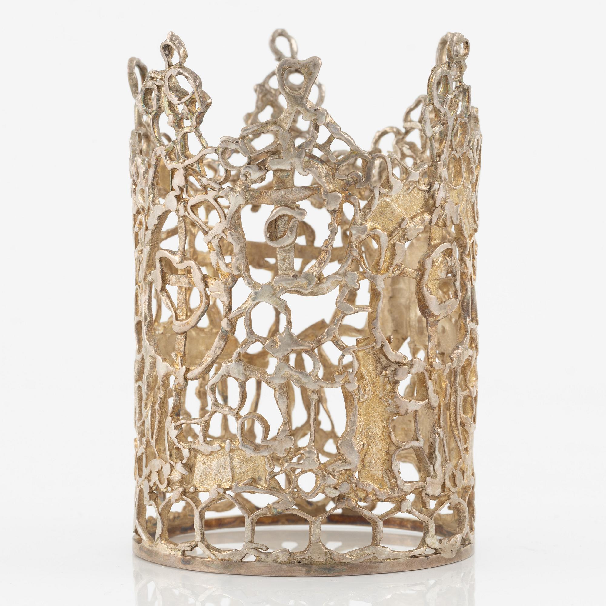 Lars Arby, bridal crown, silver, Gothenburg 1975.